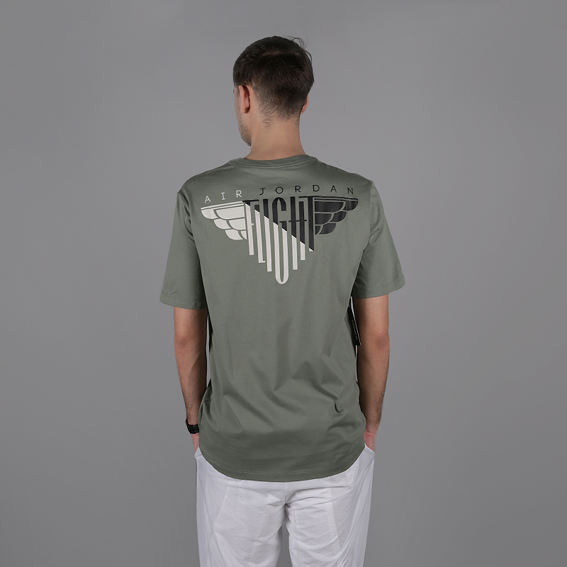 мужская зеленая футболка Jordan Wings Flight Logo Tee AO0586-351 - цена, описание, фото 3